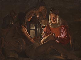 Saint Sebastian Tended by Irene | Georges de La Tour | Painting Reproduction