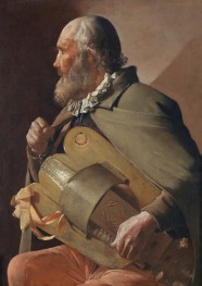 A Blind Hurdy-Gurdy Player | Georges de La Tour | Painting Reproduction