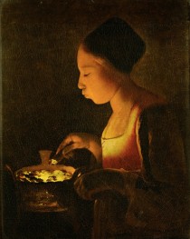 Girl with a Brazier | Georges de La Tour | Painting Reproduction