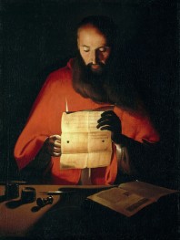 Der heilige Hieronymus beim Lesen, n.d. von Georges de La Tour | Gemälde-Reproduktion
