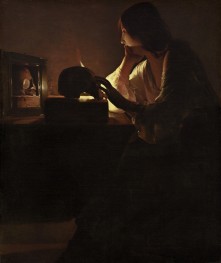 Die reuige Magdalena, c.1635/40 von Georges de La Tour | Gemälde-Reproduktion