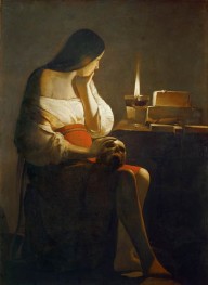The Penitent Magdalene, c.1640 by Georges de La Tour | Painting Reproduction