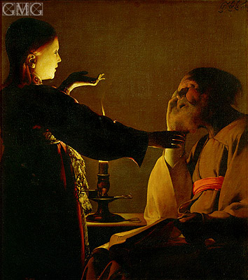 Der heilige Josef und der Engel, c.1635/40 | Georges de La Tour | Gemälde Reproduktion
