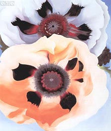 Poppies, 1950 by O'Keeffe | Painting Reproduction
