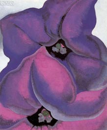 Purple Petunias, 1925 von O'Keeffe | Gemälde-Reproduktion