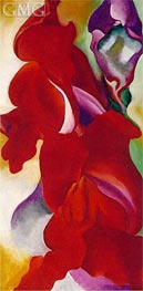 Red Snapdragons | O'Keeffe | Painting Reproduction