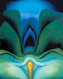 Blue Flower, 1918 von O'Keeffe | Gemälde-Reproduktion