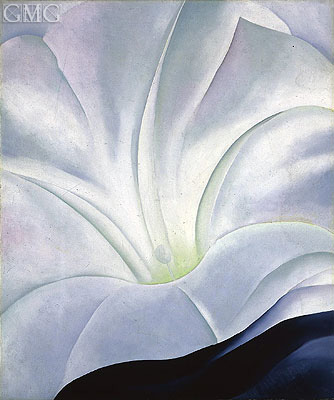 Morning Glory with Black | O'Keeffe | Painting Reproduction
