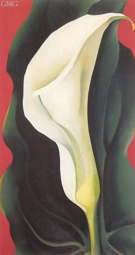 Einzelne Lilie mit Rot | O'Keeffe | Gemälde Reproduktion