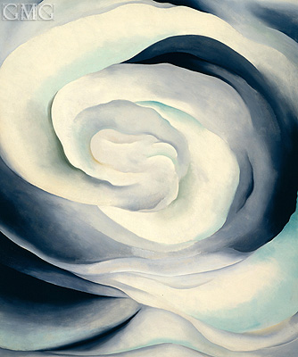Abstraktion, weiße Rose II | O'Keeffe | Gemälde Reproduktion