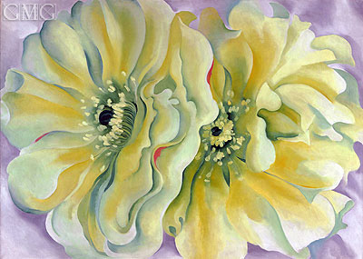 Yellow Cactus Flowers, 1929 | O'Keeffe | Gemälde Reproduktion