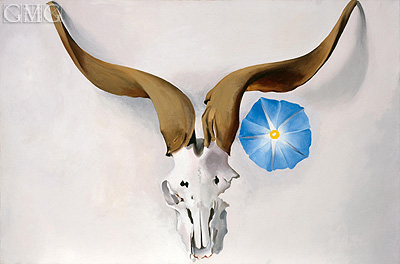 Ram's Head, Blue Morning Glory, 1938 | O'Keeffe | Painting Reproduction