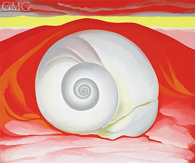 Red Hills with White Shell, 1938 | O'Keeffe | Painting Reproduction
