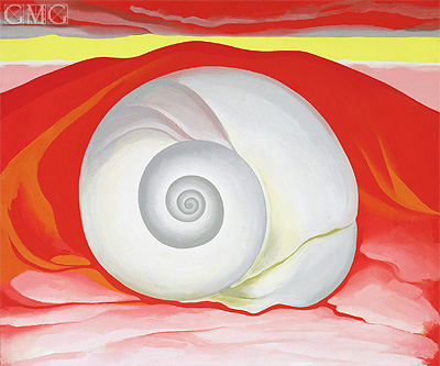 Red Hills with White Shell | O'Keeffe | Painting Reproduction