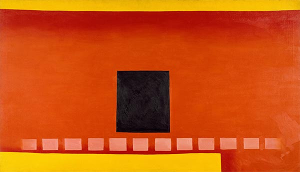 Schwarze Tür mit rot, 1954 | O'Keeffe | Gemälde Reproduktion