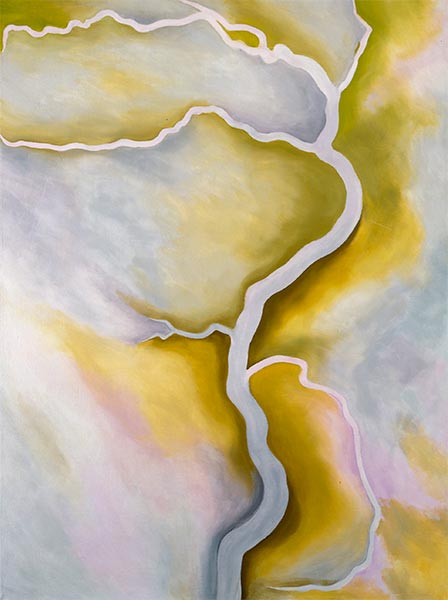 Vom Fluss - blass, 1959 | O'Keeffe | Gemälde Reproduktion