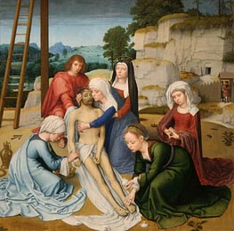 Lamentation (Deposition), c.1515/23 by Gerard David | Painting Reproduction