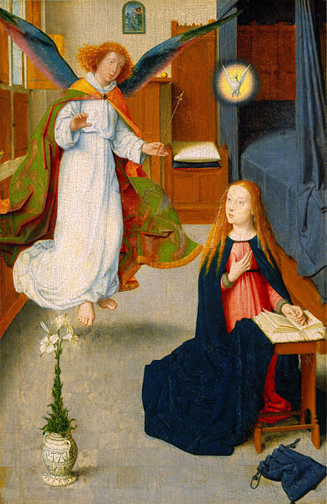 The Annunciation, c.1490 | Gerard David | Gemälde Reproduktion