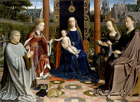 Die Jungfrau und das Kind mit Heiligen und Spender, c.1510 | Gerard David | Gemälde Reproduktion
