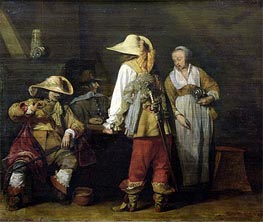 Interior of an Inn, 1636 by Gerard ter Borch | Painting Reproduction