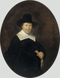 Portrait of Gerard Abrahamsz van der Schalcke, 1644 von Gerard ter Borch | Gemälde-Reproduktion