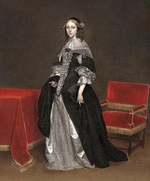 Portrait of a Woman, c.1665 by Gerard ter Borch | Painting Reproduction