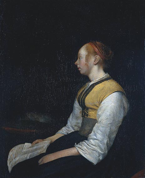 Girl in Peasant Costume, the Painter's Half-Sister, c.1650 | Gerard ter Borch | Gemälde Reproduktion