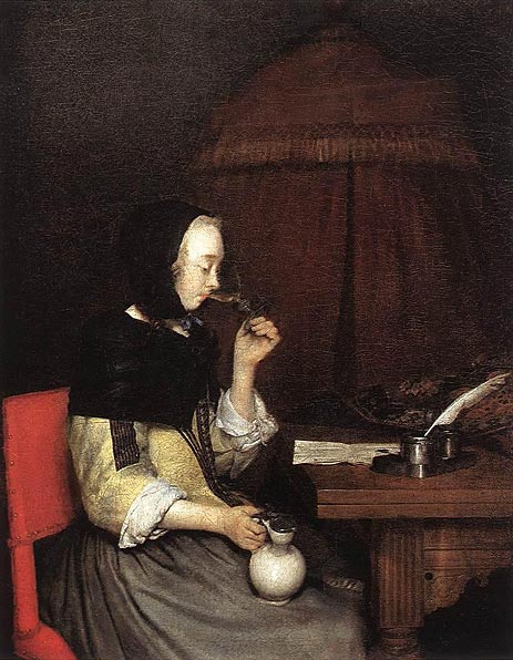 Woman Drinking Wine, c.1656/57 | Gerard ter Borch | Painting Reproduction