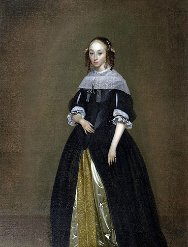 Portrait of a Young Lady, c.1665/70 | Gerard ter Borch | Painting Reproduction