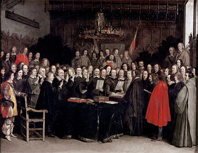 The Ratification of the Treaty of Munster, 1648 | Gerard ter Borch | Gemälde Reproduktion