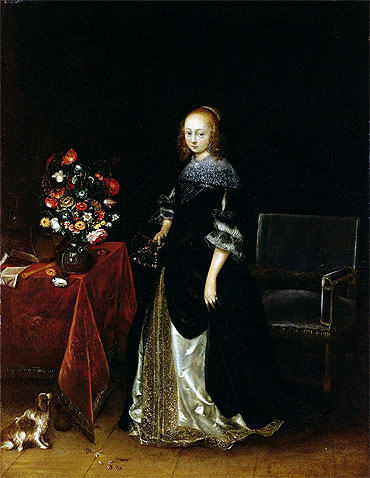 Portrait of a Young Woman, c.1665/70 | Gerard ter Borch | Painting Reproduction