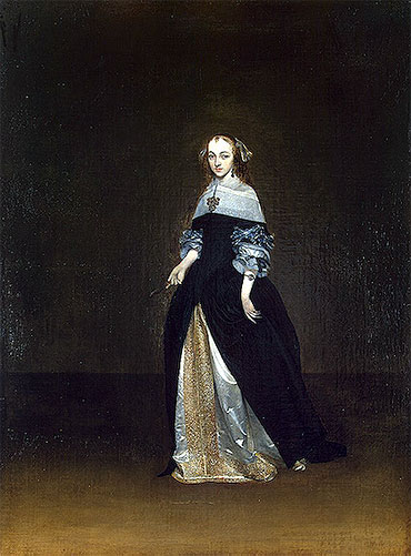 Portrait of Catarina van Leunink, c.1654/81 | Gerard ter Borch | Gemälde Reproduktion