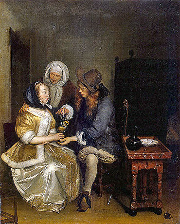 The Glass of Lemonade, c.1660 | Gerard ter Borch | Painting Reproduction