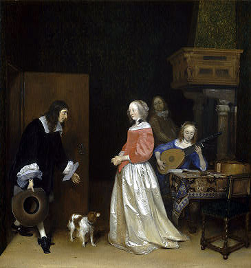 The Suitor's Visit, c.1658 | Gerard ter Borch | Painting Reproduction