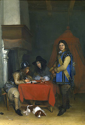 An Officer Dictating a Letter, c.1655/58 | Gerard ter Borch | Painting Reproduction