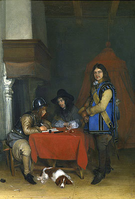 Ein Offizier diktiert einen Brief, c.1655/58 | Gerard ter Borch