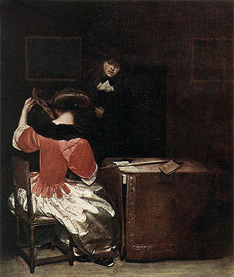 Music Lesson, Undated | Gerard ter Borch | Painting Reproduction