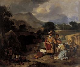 Boaz and Ruth, 1651 by Gerbrand van den Eeckhout | Painting Reproduction