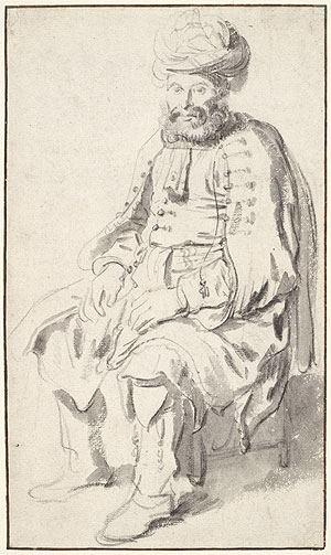 A Seated Man in Middle Eastern Costume, 1646 | Gerbrand van den Eeckhout | Painting Reproduction