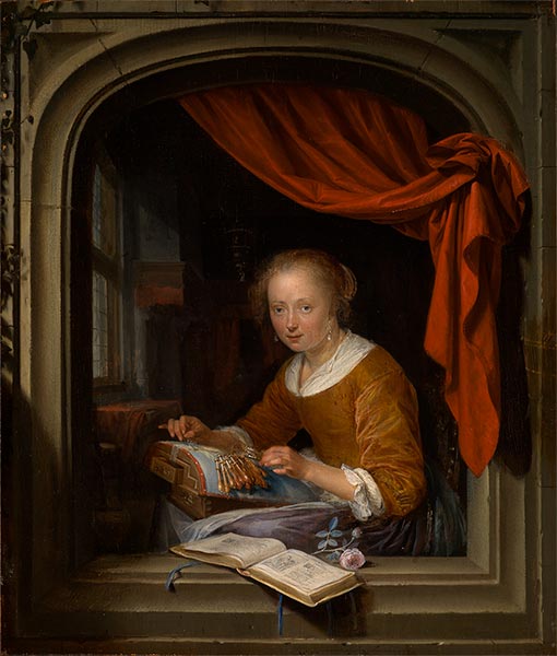 The Lace Maker, 1667 | Gerrit Dou | Painting Reproduction