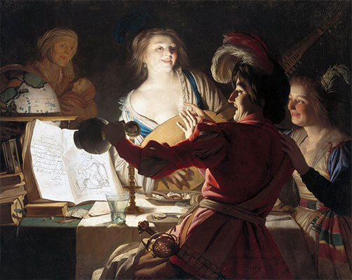 The Debauched Student, 1625 | Gerrit van Honthorst | Painting Reproduction