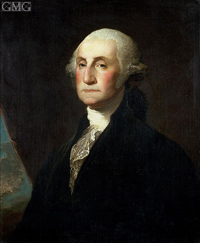 Portrait of George Washington, b.1801 by Gilbert Stuart | Painting Reproduction