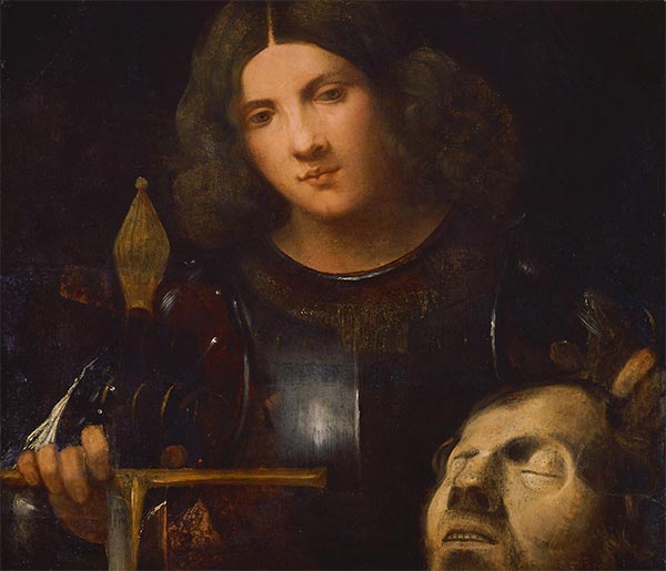 David with the Head of Goliath, c.1510 by Giorgione | Painting Reproduction