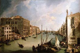 View of Grand Canal from San Vio, Venice, c.1723/24 by Canaletto | Painting Reproduction