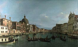 Venice: The Grand Canal with S. Simeone Piccolo | Canaletto | Painting Reproduction