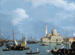 San Giorgio Maggiore: from the Bacino di St. Marco, c.1726/30 by Canaletto | Painting Reproduction