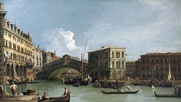 Rialto Bridge, c.1730 von Canaletto | Gemälde-Reproduktion