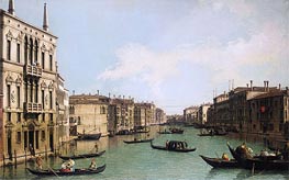 Venice: the Grand Canal Looking North-East from Palazzo Balbi to the Rialto Bridge, c.1742 by Canaletto | Painting Reproduction