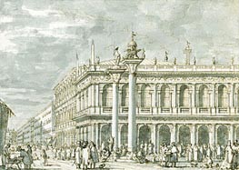 Venice the Libreria from the Molo | Canaletto | Gemälde Reproduktion