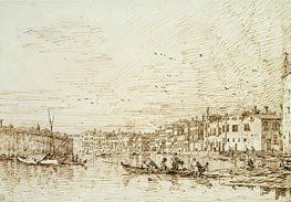 The Upper Reach of the Grand Canal, Looking South, c.1734 von Canaletto | Gemälde-Reproduktion